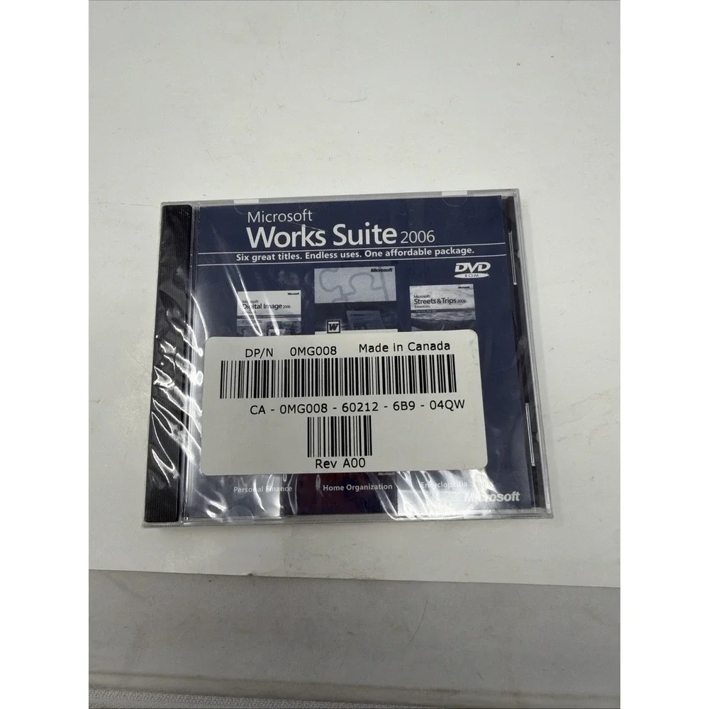 Microsoft Works Suite 2006 PC Software‎ DVD New Word Encarta Money Dell OEM